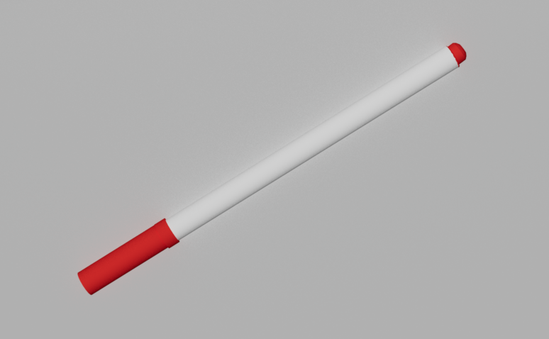 Marker 3d model, angle 2