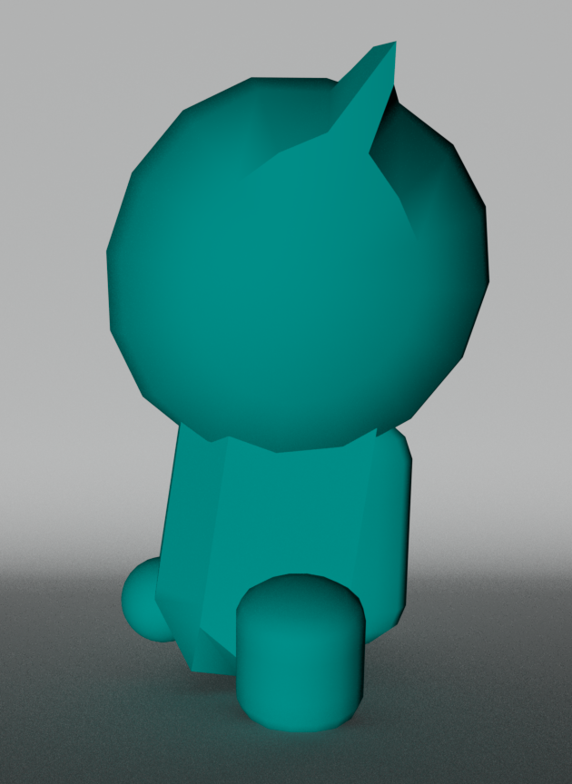 Plushie 3d model, angle 2