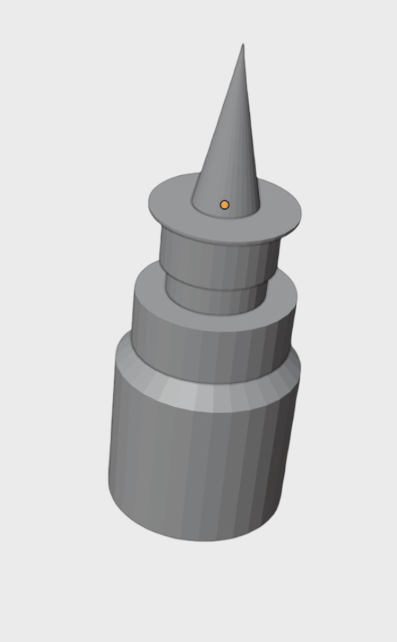 3d model of nasal spray bottle, angle 3